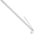 Sterling Silver Open Curb & Padlock Charm Bracelet