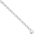 Sterling Silver Heart Link Bracelet