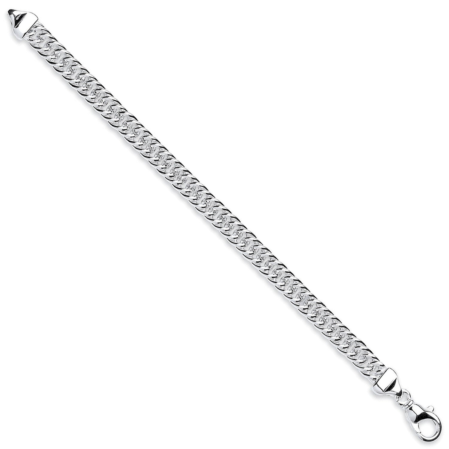 Sterling Silver 7.5mm Double Tight Link Curb Bracelet