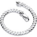 Sterling Silver 5.7mm Curb Gents 8" Bracelet