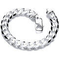 Sterling Silver 10.5mm Curb Gents 8" Bracelet