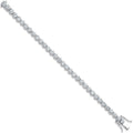 Sterling Silver 5.3mm Rubover Cubic Zirconia Tennis Bracelet