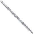 Sterling Silver Cubic Zirconia Mum & Heart Bracelet