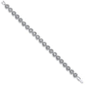 Sterling Silver Cubic Zirconia Heart Bracelet