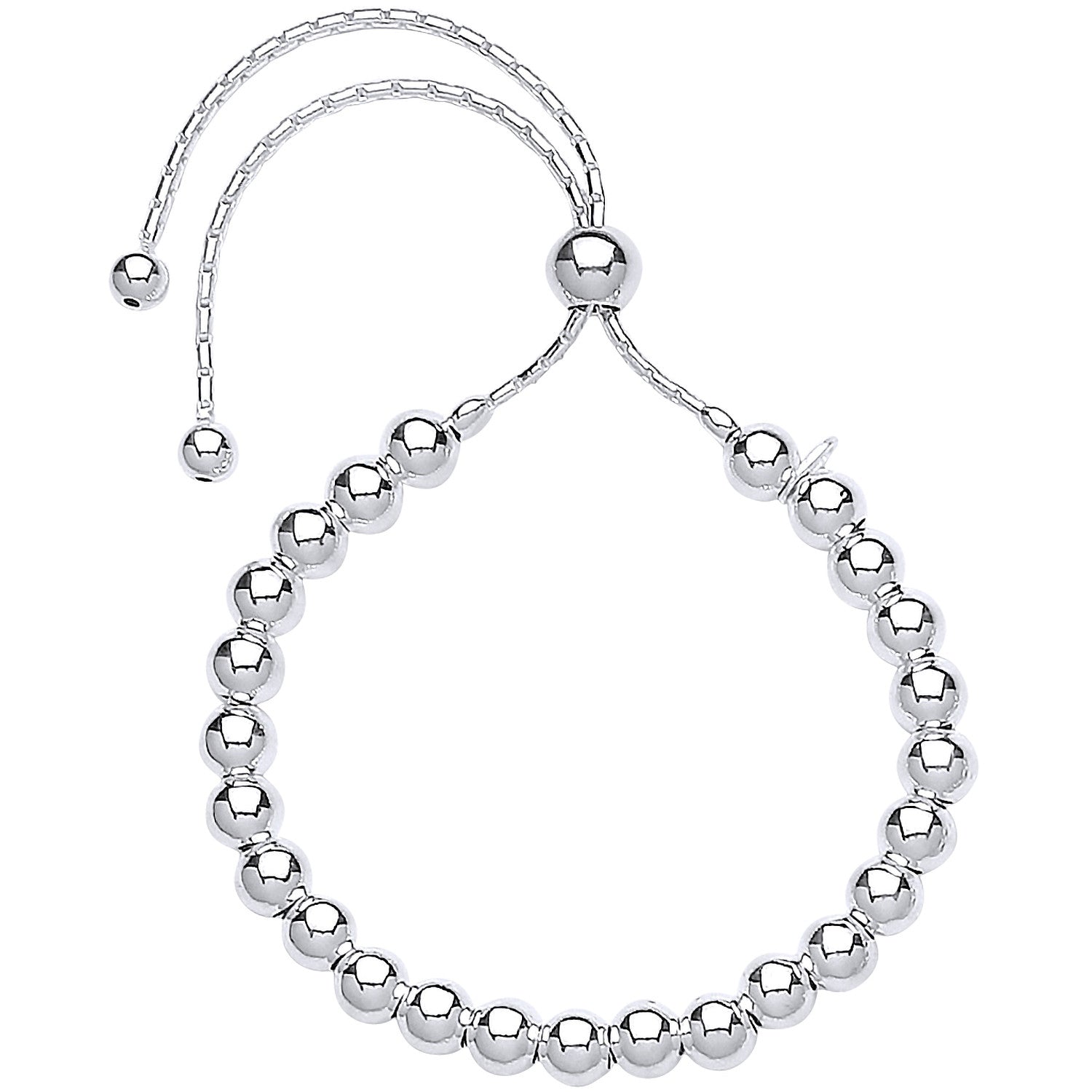 Sterling Silver Ball Friendship Bracelet
