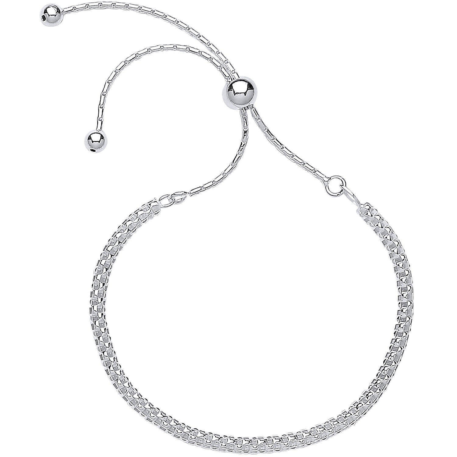Sterling Silver Fancy Link Friendship Bracelet