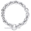 Sterling Silver Chunky Link T-Bar Bracelet