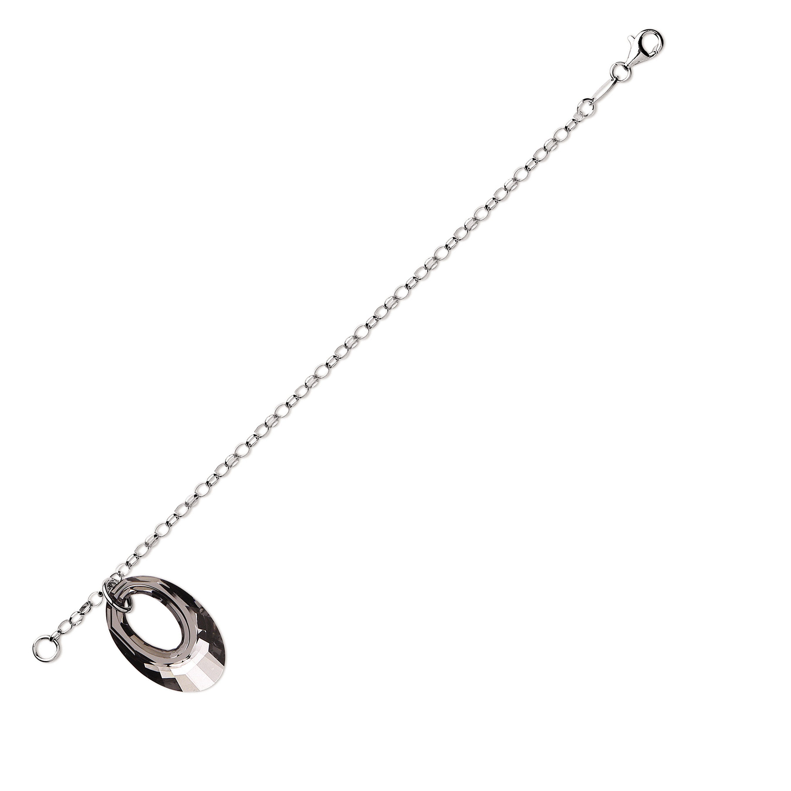 Sterling Silver Night Sterling Silver Swarovski Crystal Bracelet