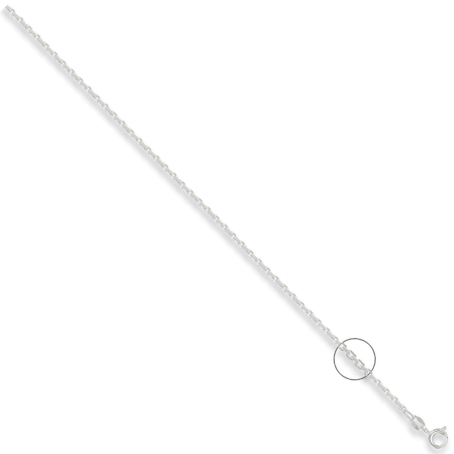 Sterling Silver 2.2mm Diamond Cut Belcher Chain