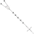 Sterling Silver Rosary Beads 28"