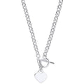 Sterling Silver Heart T-Bar Collarette