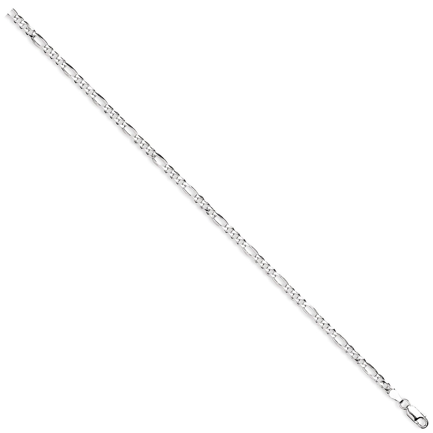 Sterling Silver 4mm Figaro Chain/Bracelet