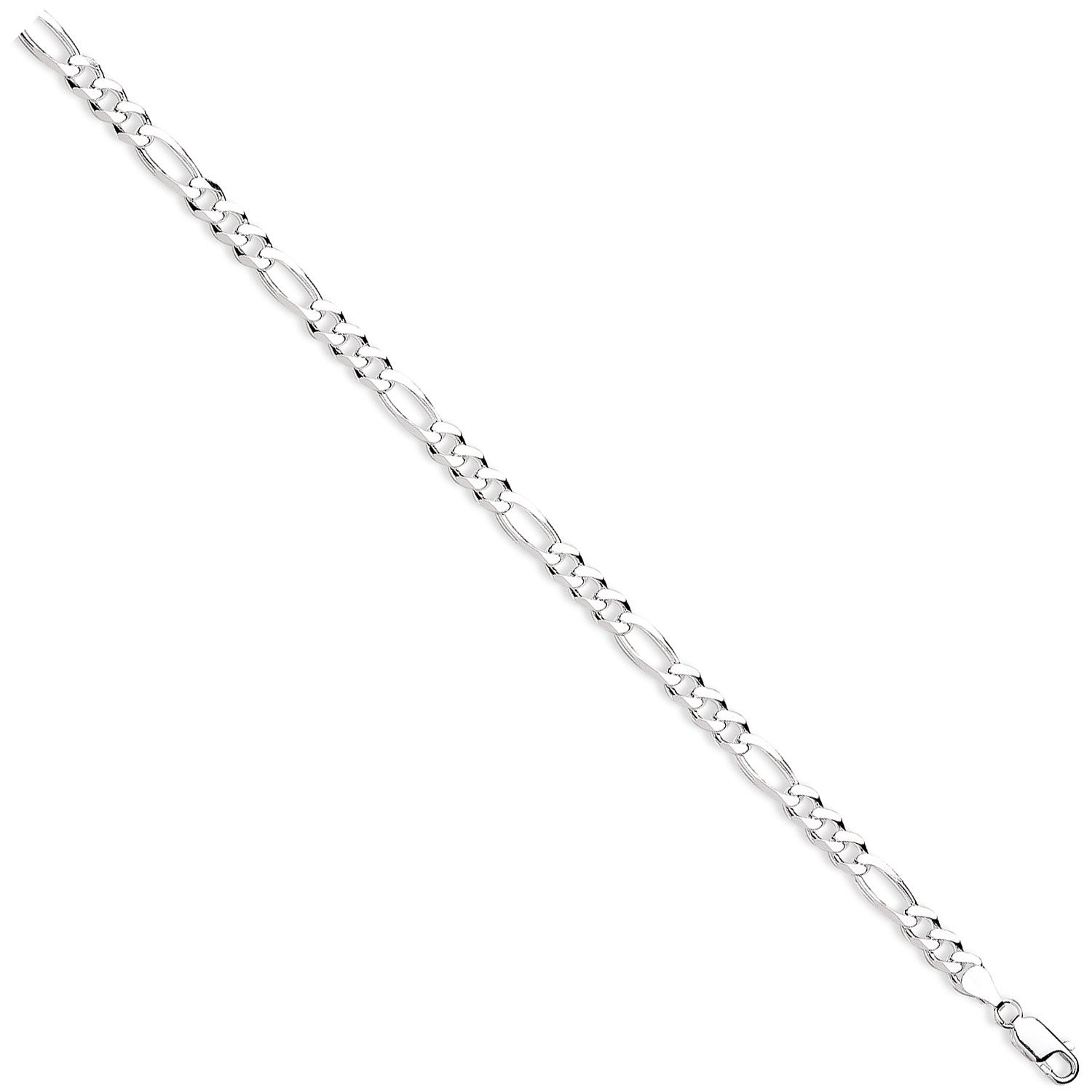 Sterling Silver 6mm Figaro Chain/Bracelet
