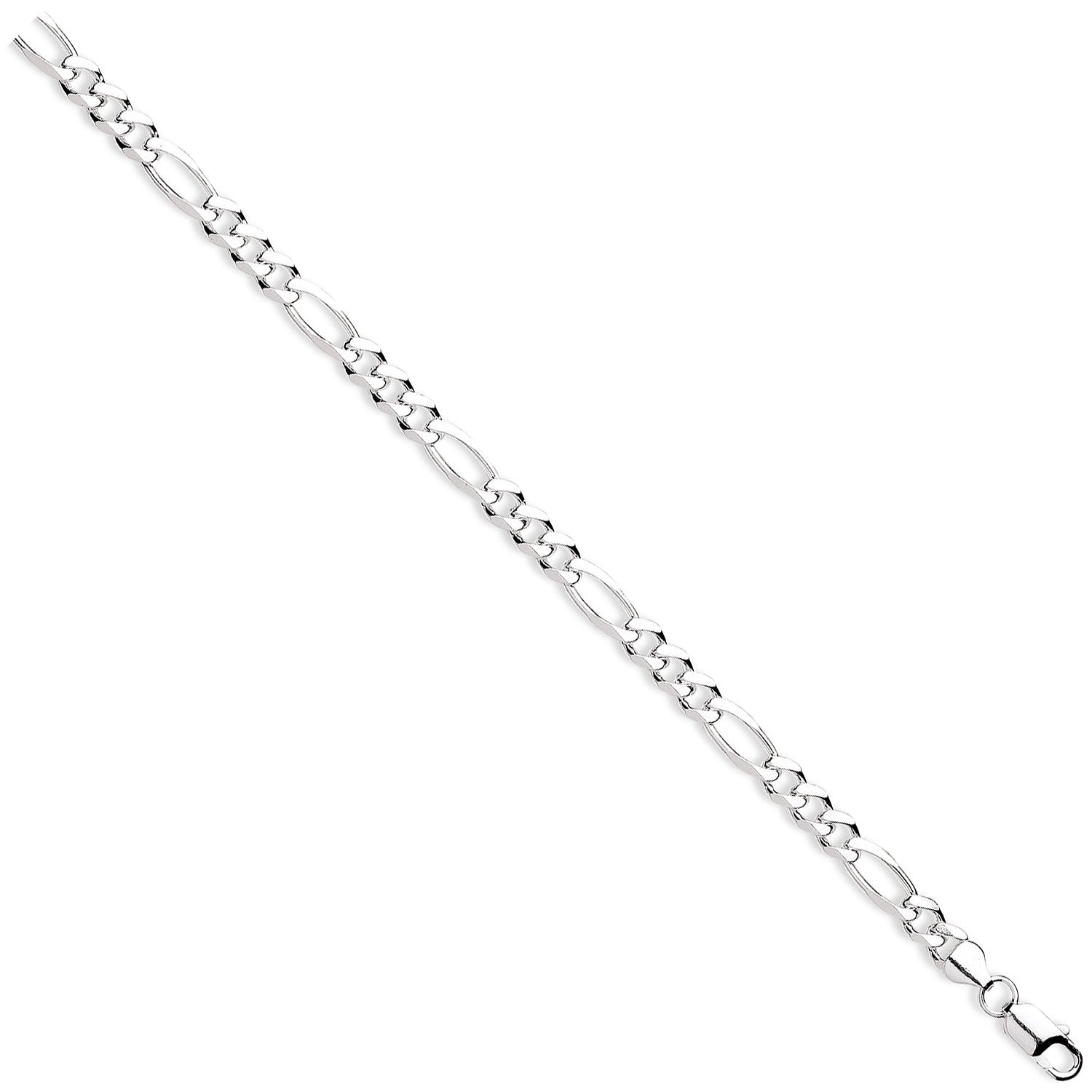 Sterling Silver 7mm Figaro Chain/Bracelet