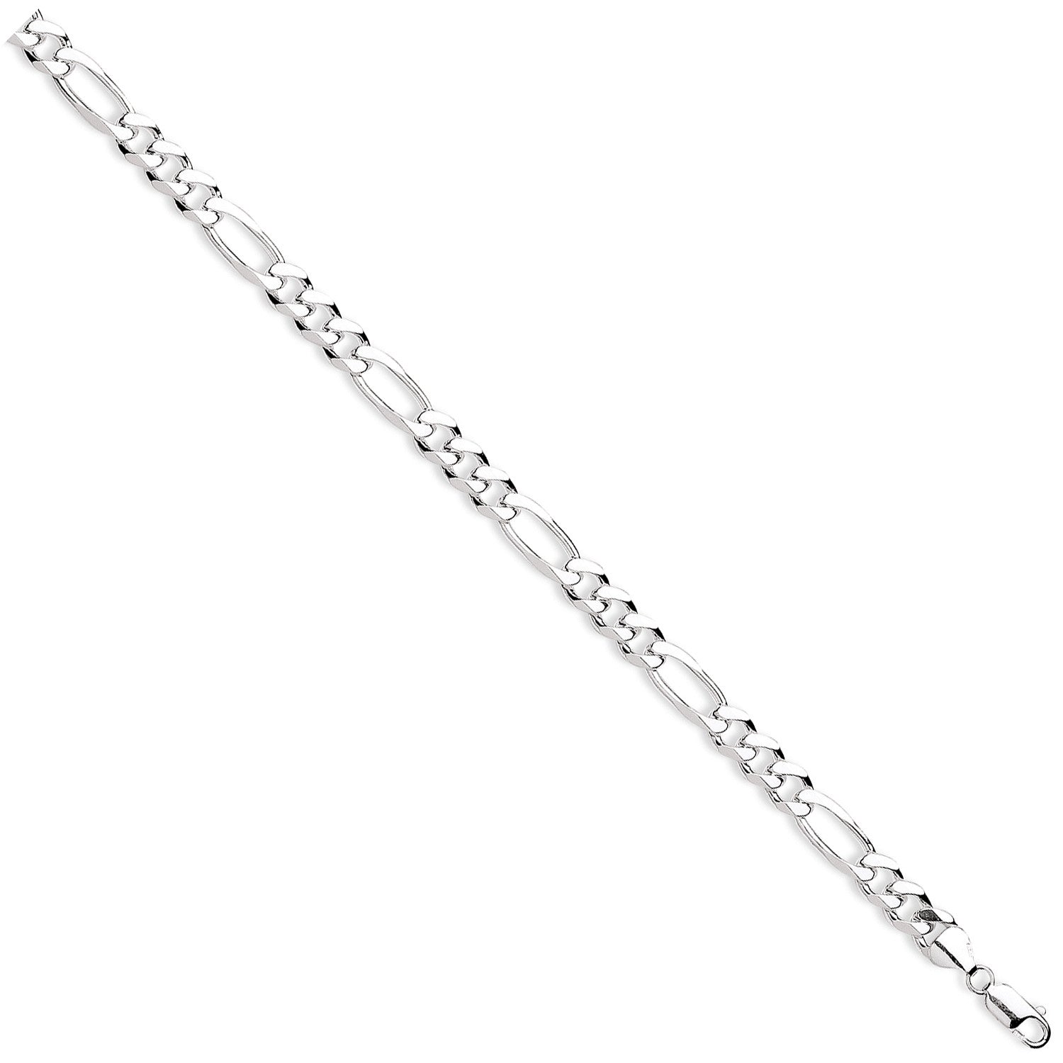 Sterling Silver 8mm Figaro Chain/Bracelet