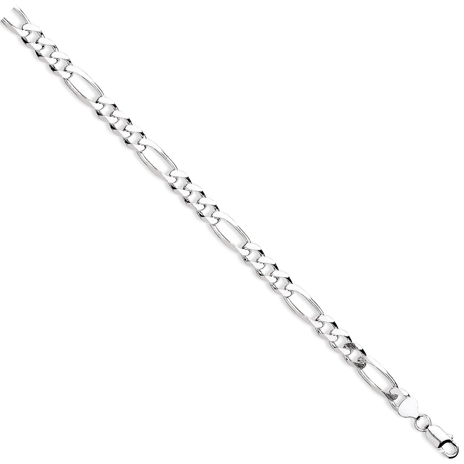 Sterling Silver 9mm Figaro Chain/Gents Bracelet