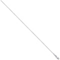 Sterling Silver 1.3mm Diamond Cut Trace Rh. Plated Chain