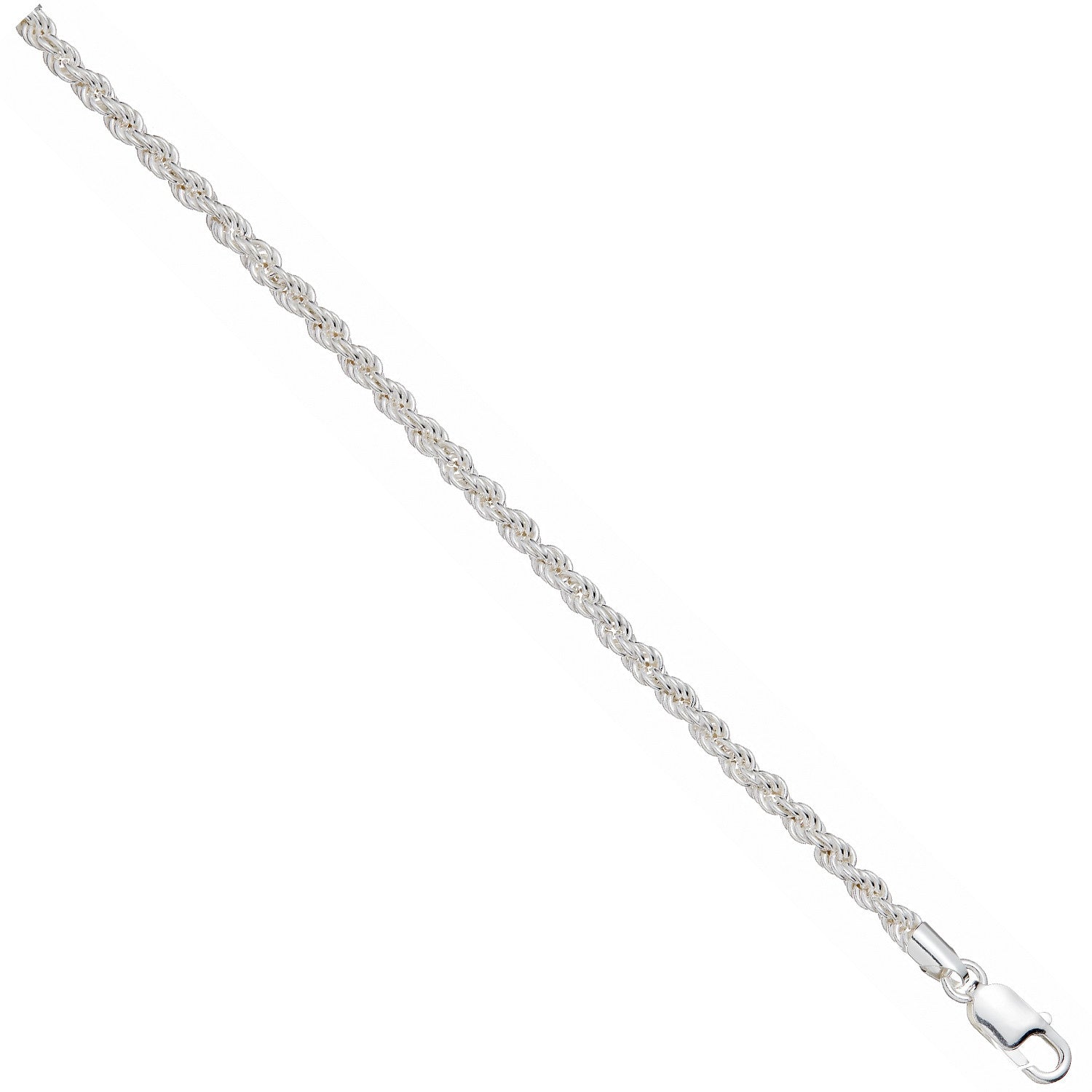 Sterling Silver 4.3mm Hollow Rope Chain/Bracelet