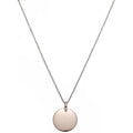 Sterling Silver Chain with Solid Rose Circle Pendant
