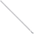 Sterling Silver 5mm Flat Pave Curb Chain