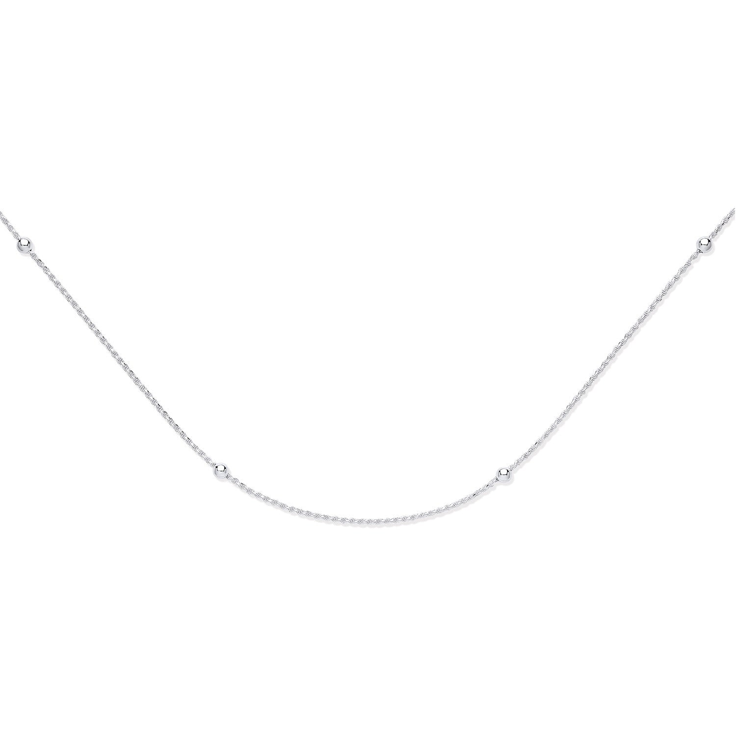 Sterling Silver Rope with Balls Chain