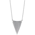 Sterling Silver Curtain Graduated Tassel Neckalce