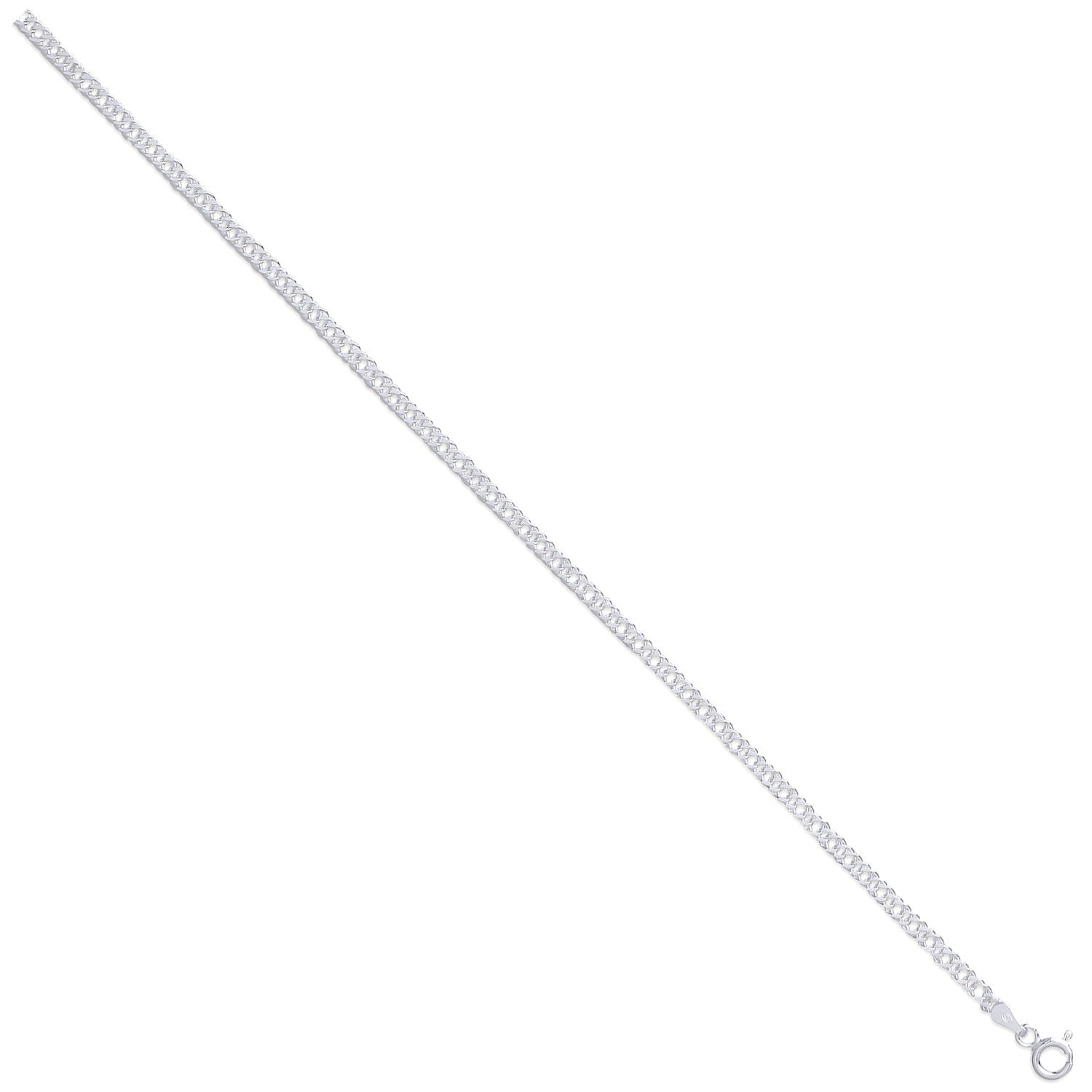 Sterling Silver 3mm Double Link Curb