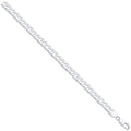 Sterling Silver 8mm Economy Flat Curb Chain