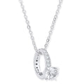 Sterling Silver Little Girls Big Diamond Ring Cubic Zirconia Chain