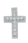Sterling Silver Fancy Cubic Zirconia Cross