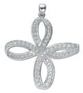 Sterling Silver Fancy Cubic Zirconia Cross