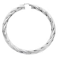 Sterling Silver Twisted Hoop Earrings