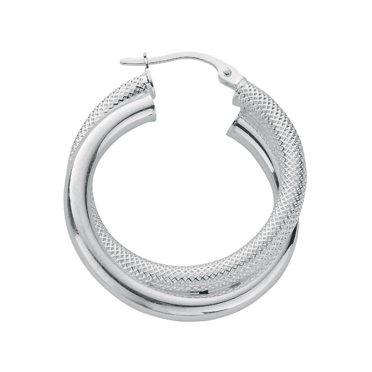 Sterling Silver Double Hoop Earrings