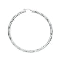 Sterling Silver Twisted Hoop Earrings