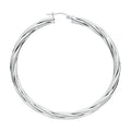 Sterling Silver Twisted Hoop Earrings