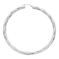 Sterling Silver Twisted Hoop Earrings