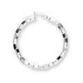 Sterling Silver Fancy Hoop Earrings