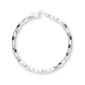 Sterling Silver Fancy Hoop Earrings