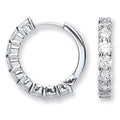 Sterling Silver Cubic Zirconia Huggies