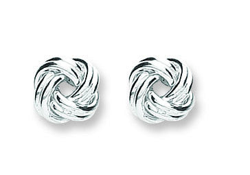 Sterling Silver Knot Stud Earrings