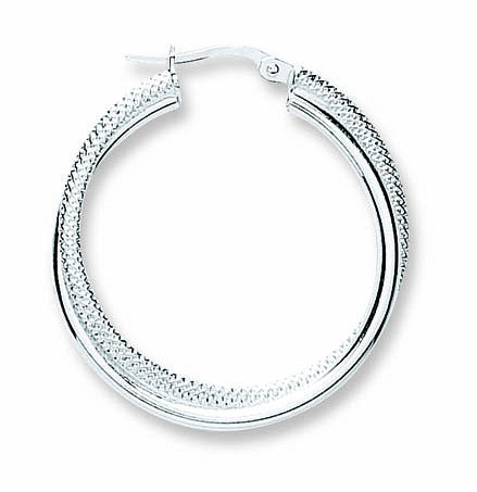 Sterling Silver Double Hoop Earrings
