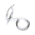 Sterling Silver Round Tube Hoop