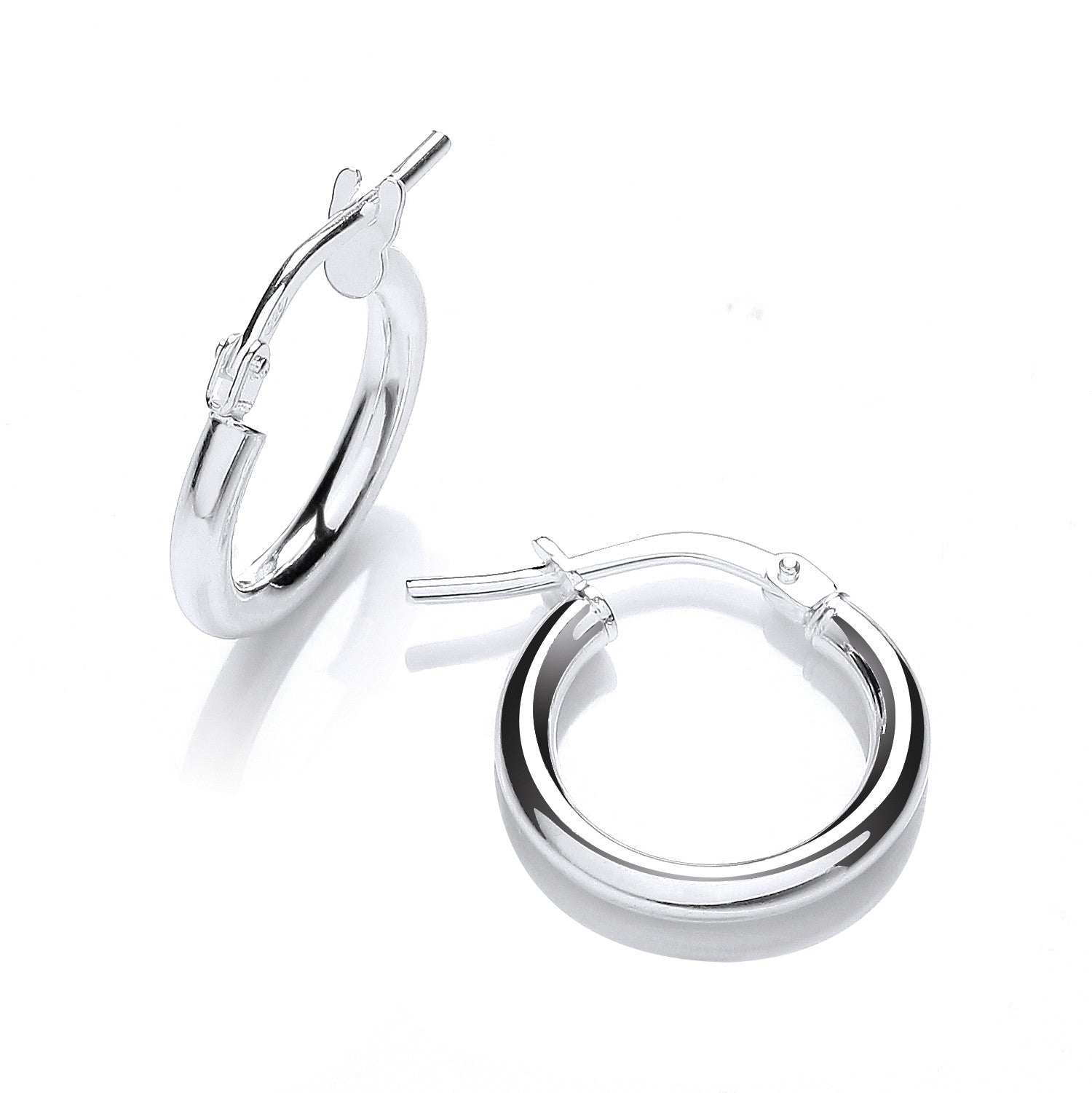 Sterling Silver Round Tube Hoop