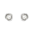 Sterling Silver Knot with Pearl Stud