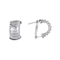 Sterling Silver Ribbed Earrings