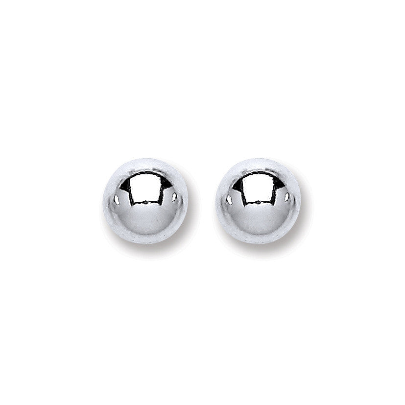 Sterling Silver Ball Stud 6mm Earrings