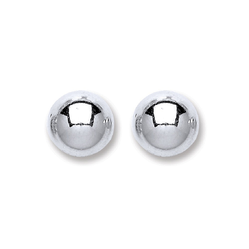 Sterling Silver Ball Stud 8mm Earrings