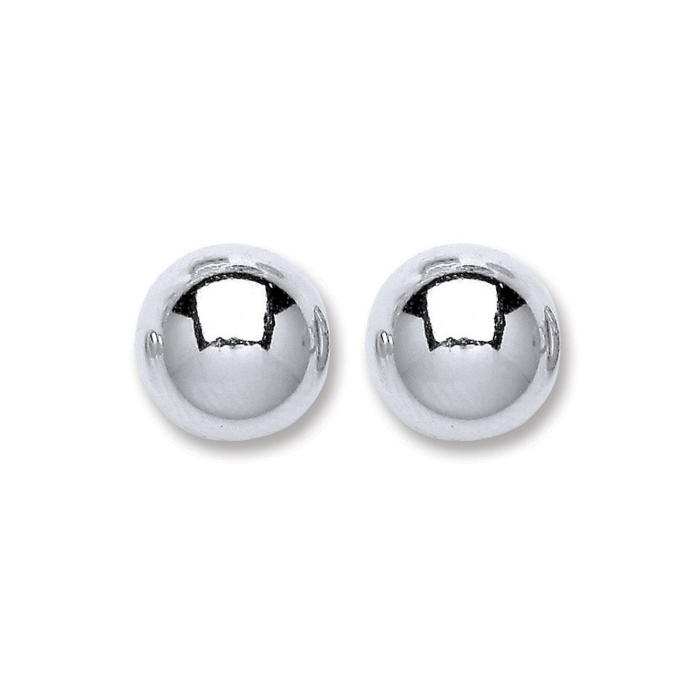Sterling Silver Ball Stud 10mm Earrings