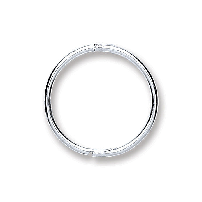 Sterling Silver 12mm Plain Hinged Sleepers