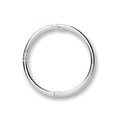 Sterling Silver 14mm Plain Hinged Sleepers
